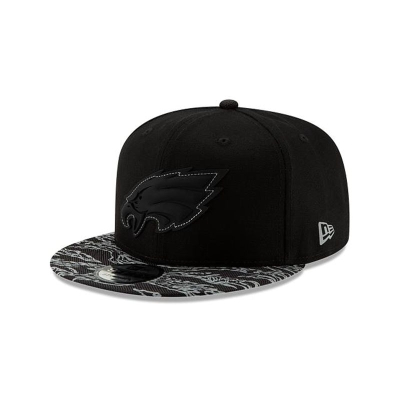 Black Philadelphia Eagles Hat - New Era NFL Tigers Flect 9FIFTY Snapback Caps USA1375204